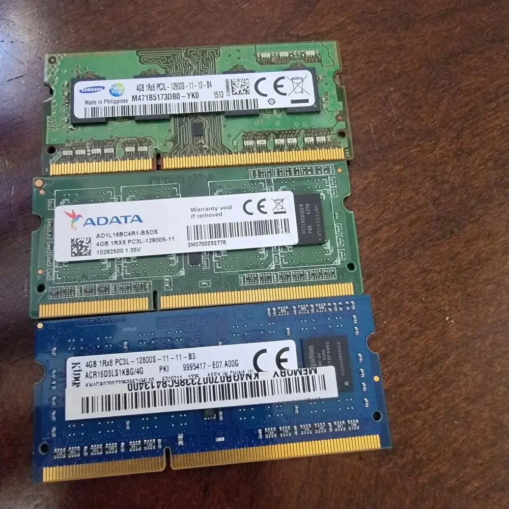 Samsung/ADATA/Kingston 12GB (3x4GB) DDR3L PC3L-12800 SO-DIMM Laptop RAM Kit